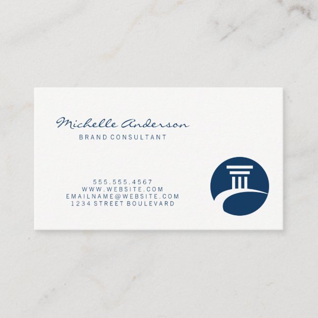 Simple Professional | Pillar Classic Business Card (Front)