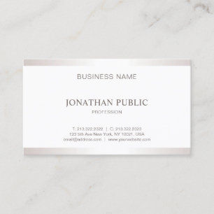 Simple Professional Plain Elegant Design Modern Business Card