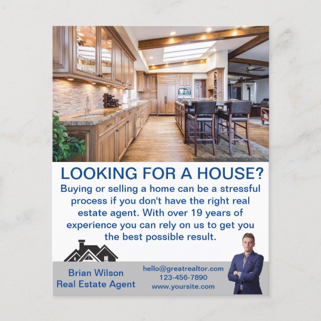 Simple Professional Real Estate House Selling  Flyer (Front)