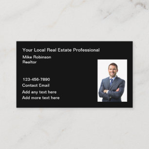 Simple Professional Realtor Photo Business Cards 