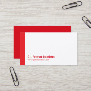Simple professional red white business cards