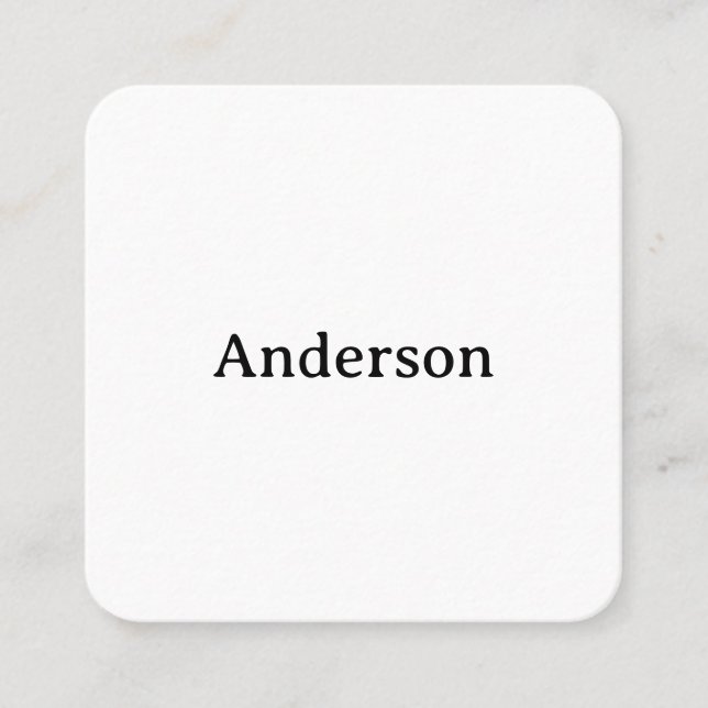 Simple Professional Rounded 2.5" x 2.5" Flat Appointment Card (Front)
