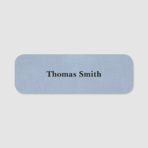 Simple Professional Slate Blue Textured Background Name Tag