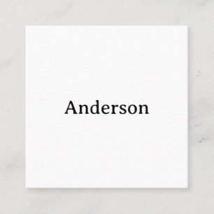 Simple Professional Squared 2.5" x 2.5" Flat Appointment Card