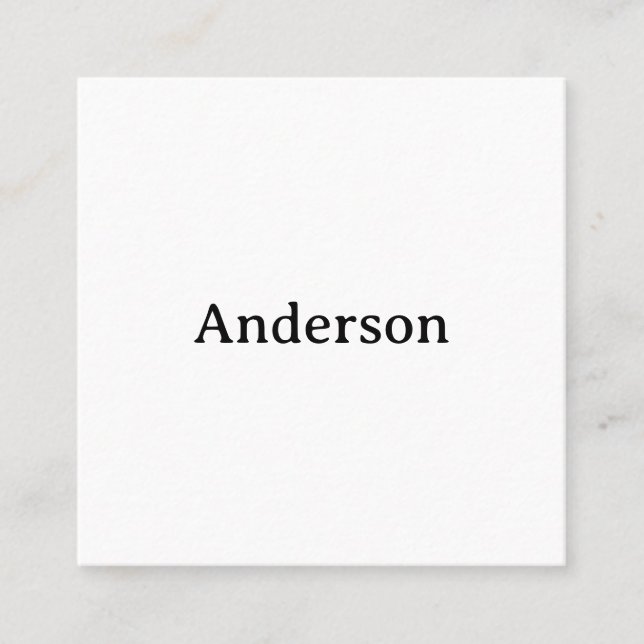Simple Professional Squared 2.5" x 2.5" Flat Appointment Card (Front)