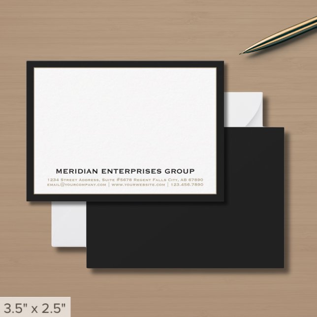 Simple Professional White Black Border Card (Creator Uploaded)