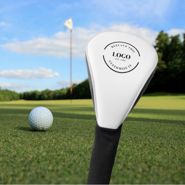 Simple Promotional Custom Business logo Golf Head Cover (Custom business logo, promotional golf head cover for clients.)