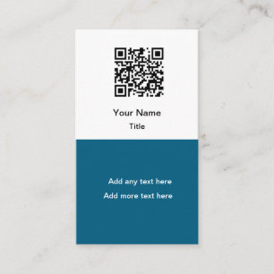 Simple Promotional QR Code Business Cards Vertical
