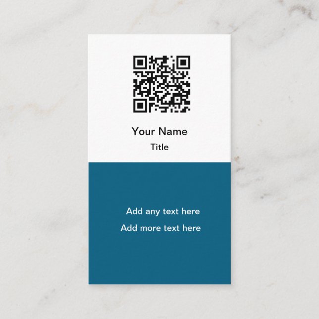 Simple Promotional QR Code Business Cards Vertical (Front)