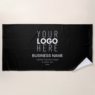 Simple Promotional Template for Your Business Logo Beach Towel