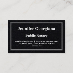 Simple Public Notary Business Card
