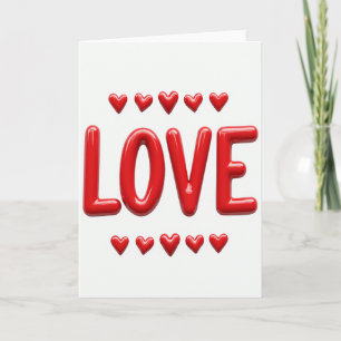 Simple Puffy Love Hearts Card