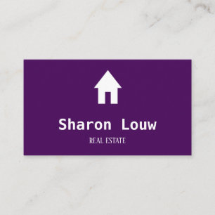 Simple purple and white business card