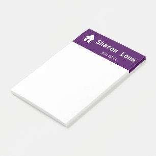 Simple purple and white post-it notes