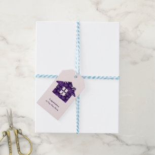 Simple Purple Blush Congrats on Your New Home Gift Tags