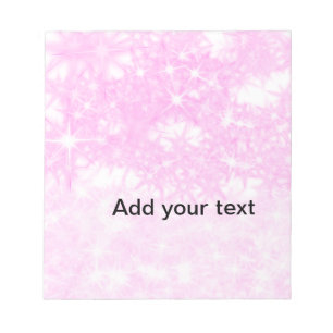 Simple purple glitter sparkle stars add your text notepad