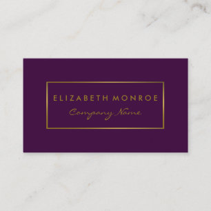Simple Purple & Gold Foil Effect Business Card