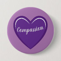Simple Purple Heart Graphic with Compassion Text
