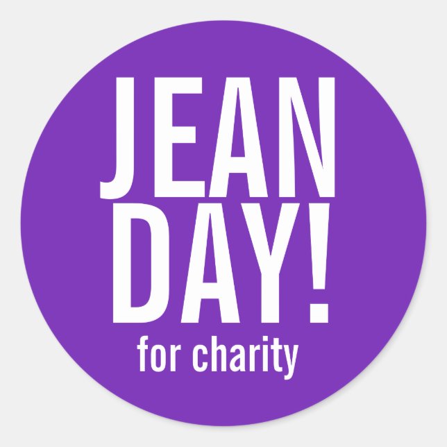 Simple Purple Jean Day Stickers (Front)