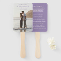 Simple Purple Modern Wedding Program