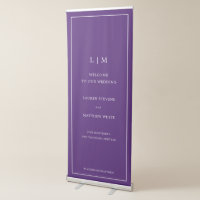 Simple Purple Monogram Elegant Wedding