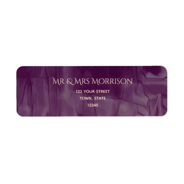 Simple Purple Return Address (Front)