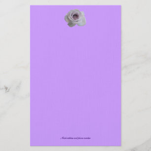 Simple Purple rose Stationery
