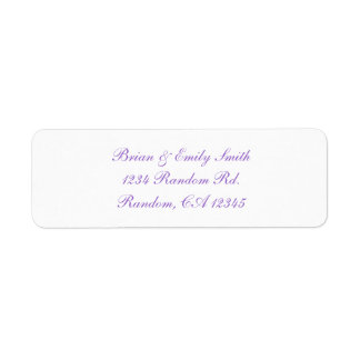 Simple purple script white custom labels