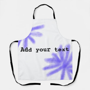 Simple purple watercolor add your text stars name apron