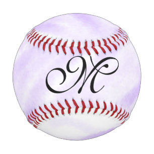 simple purple watercolor splashes pastel add name  baseball