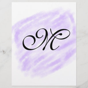 simple purple watercolor splashes pastel add name flyer