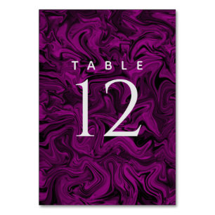 Simple Purple Wedding Table Number