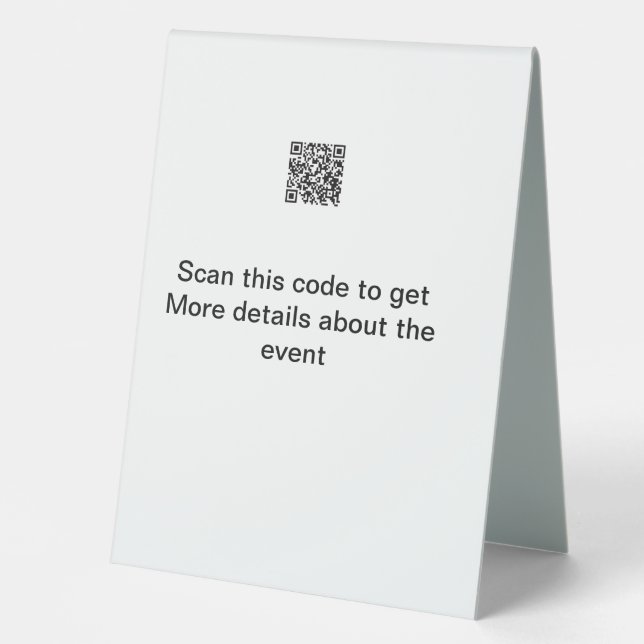 Simple Q R code scan business event template atext (Front)