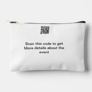 Simple Q R code scan business event template atext Accessory Pouch