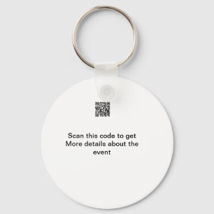 Simple Q R code scan business event template atext Key Ring