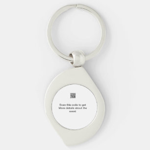 Simple Q R code scan business event template atext Key Ring