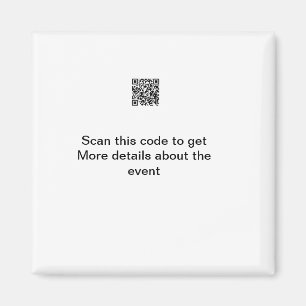 Simple Q R code scan business event template atext Magnet