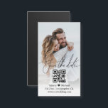 simple qr code couple photo save the date magnet<br><div class="desc">elegant simple minimalist qr code couple photo save the date magnet</div>