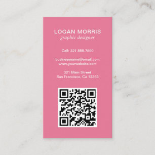 Simple QR Code Modern Business Card
