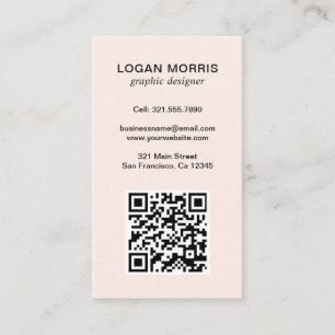 Simple QR Code Modern Business Card