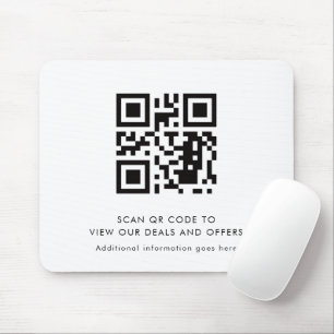 Simple QR Code Modern Business Promotional Mouse Mat