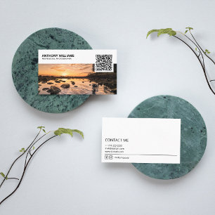 Simple QR Code Photographer Business Card