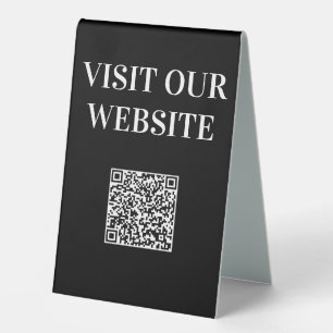 Simple QR Code Website Tent Style Desk Signs
