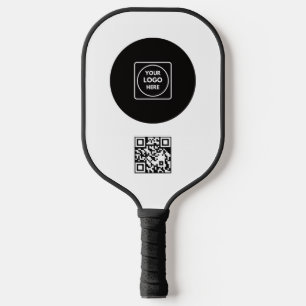 Simple QR Logo Business Promo Design Pickleball Paddle