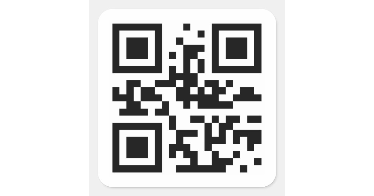 Simple QR Small Business Custom QR Code Square Sticker | Zazzle