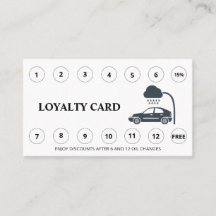 *~* Simple QR Thank You Rewards Car Wash LOGO Loyalty Card