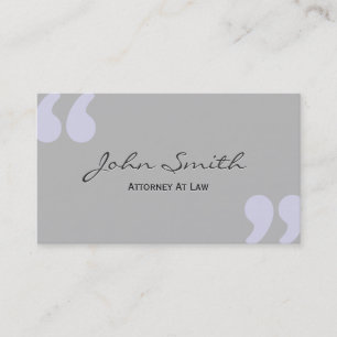 Simple Quote Marks Attorney/Lawyer Business Card
