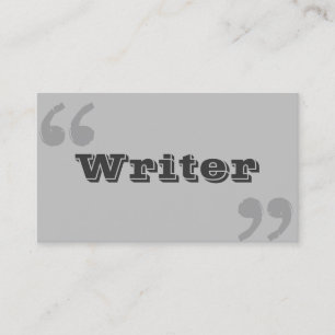 Simple Quote Marks Writer/Author Business Card