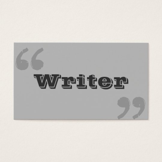 Simple Quote Marks Writer/Author Business Card