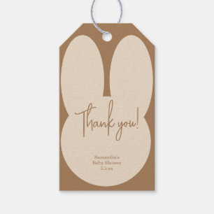 Simple Rabbit baby shower thank you Gift Tags